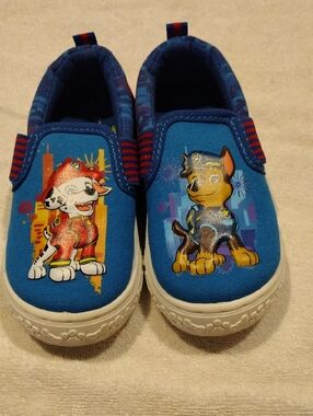 2 For 8 Dollars SALE, Kids Blue Slip-On Character Sneakers
